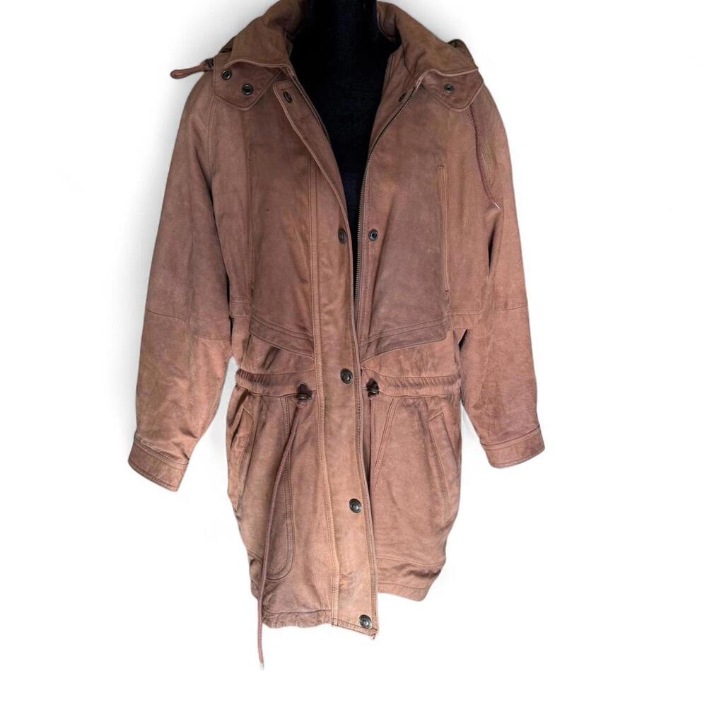100% leather vintage brown jacket